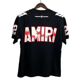 Amiri 美式潮牌高街男女情侣同款宽松半袖T恤夏季薄款圆领短袖