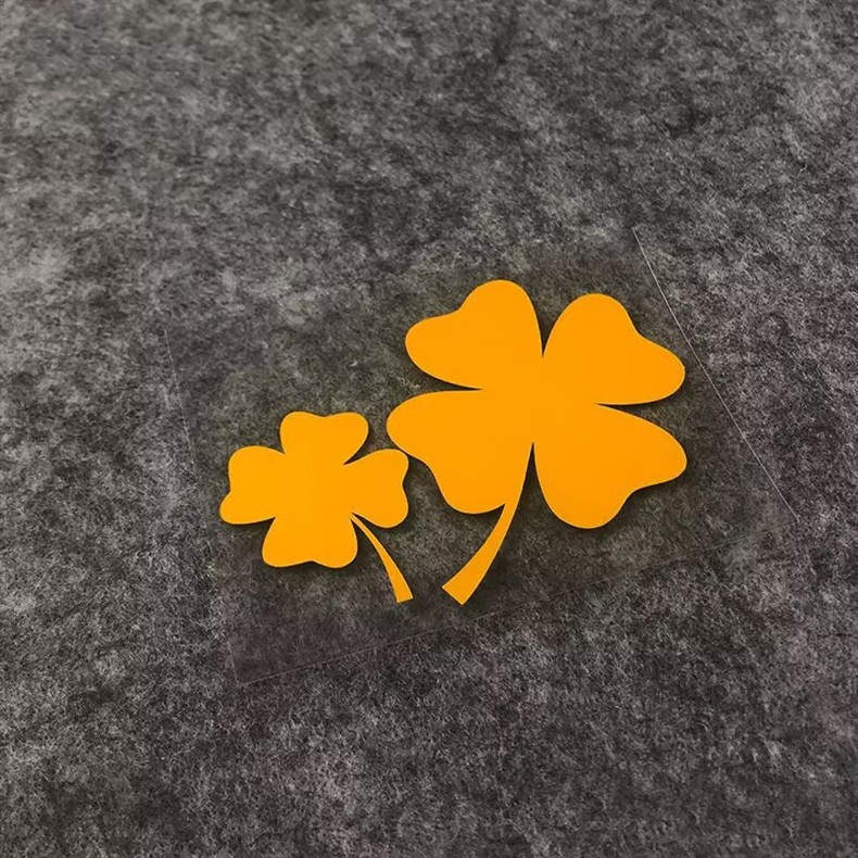 Cute Lucky Clover Stickers Waterproof Scratch Cover