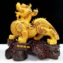 貔貅摆件沙金一对树脂工艺品办公室家居装饰创意礼品一件代发