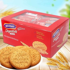 Mcvities Цельнозерновое печенье для пищеварения, 390 г, овсянка, цельнозерновая хрустящая упаковка, отдельные закуски в небольших упаковках