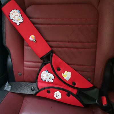 Pad Set for Car Use, Seat belt shoulder pad - red-space-bunny-suit