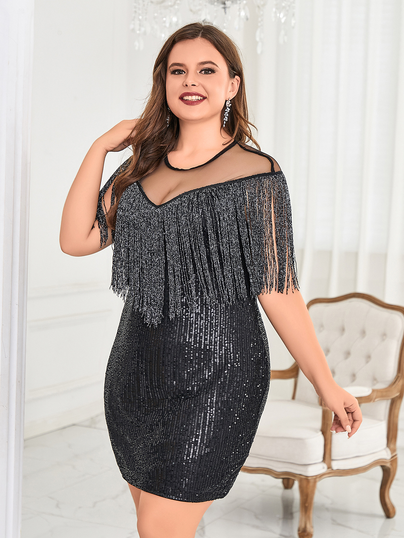 Round Neck Neckline Slim Fit Type Wholesale Elegant Style Commute Zipper Solid Color Banquet Daily Party Round Neck Sleeveless Hip Skirt