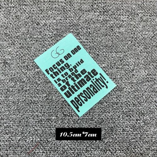  New Print Fabric Patchwork English Fabric Silk Screening DIY Fabric Badge Black and White Thin Fabric Patch Clothing Decoration Patch