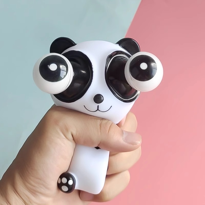 Juguetes panda de ojos explosivos exprimieron los ojos, descomprimieron la presión, amasaron la música, descomprimieron los artefactos, los niños desahogaron pequeños regalos divertidos para la cirugía plástica.