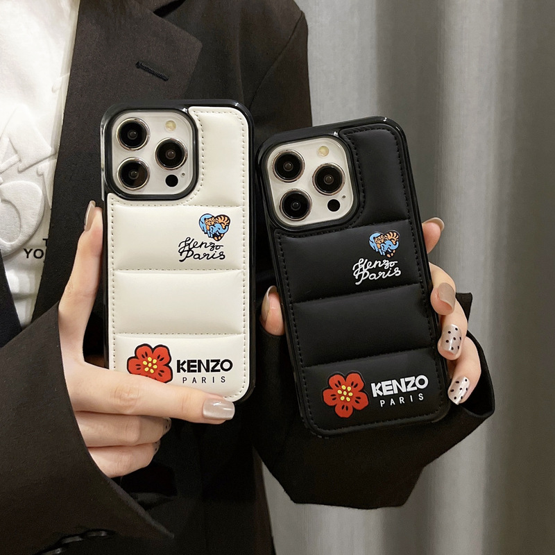 High color value filled cotton down jacket iPhone16 mobile phone case 15PM creative personality Apple 13 cross-border foreign trade 11