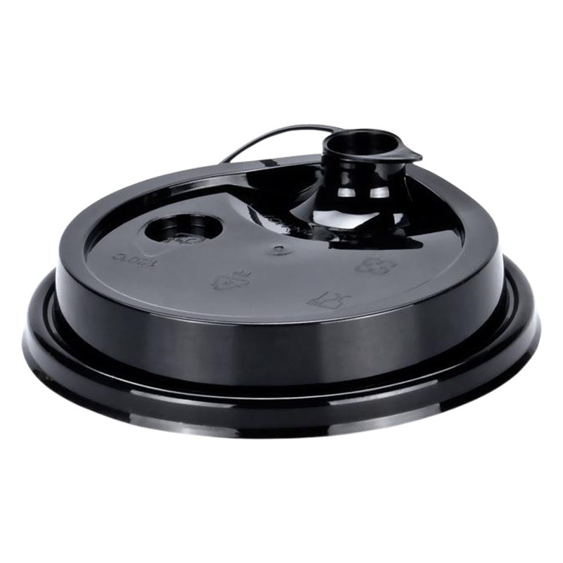 Milk tea cup lid disposable 90 caliber thick beverage seal leak-proof injection cover PP plastic plug cover wholesale