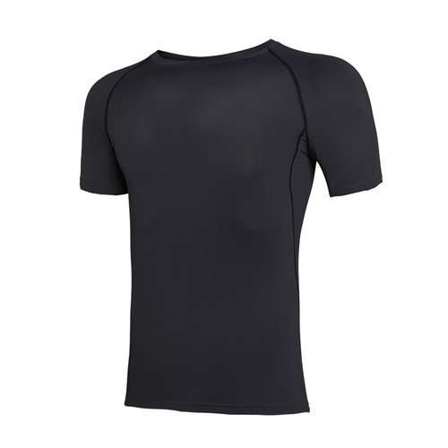 Source manufacturer sports tights, sports running quick-drying t-shirts for men, breathable elastic short-sleeved fitness clothes for men