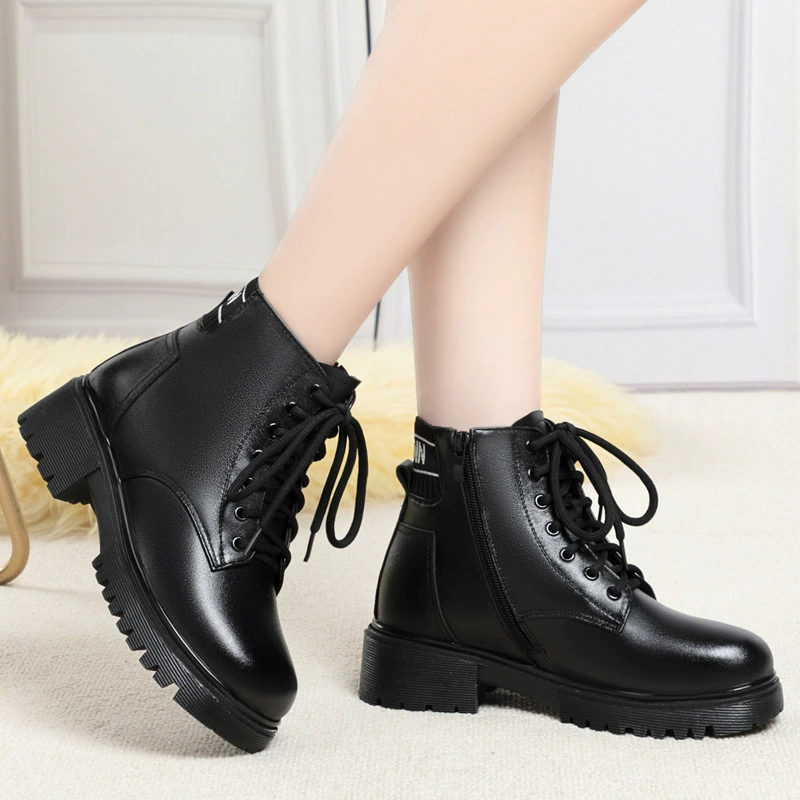 Демисезонные флисовые ботинки Martens на молнии для отдыха мамы