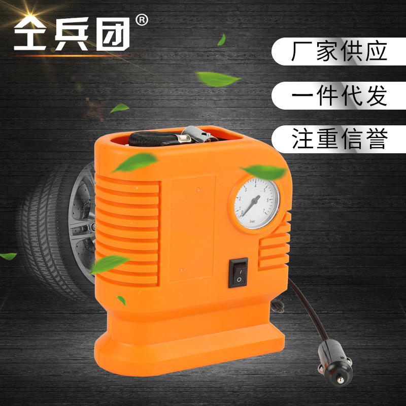 厂家供应  车载电动汽车迷你充气泵 空压机 12V便携式打气筒