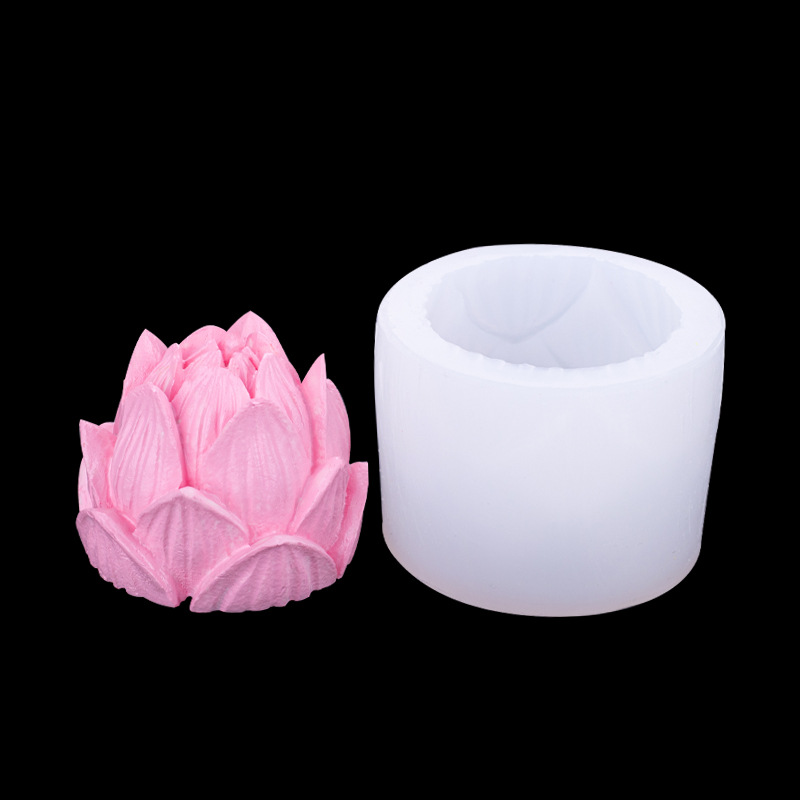 Simulación tridimensional flor molde de silicona creativo hecho a mano jabón aromaterapia vela molde accesorios para hornear