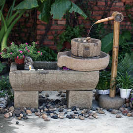 KI9S中式庭院假山流水摆件循环水景观花园台小鱼池装饰造景喷泉水