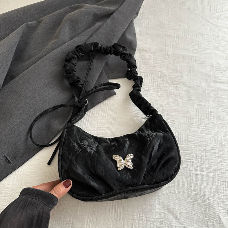 Bolso de nicho súper caliente para mujer 2024 nuevo bolso de mensajero popular de todo fósforo bolso de axila de hombro plisado de moda de alta gama