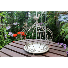 歐式做舊復古田園花架室內懸掛式花卉展示架綠蘿吊蘭專用花籃架子
