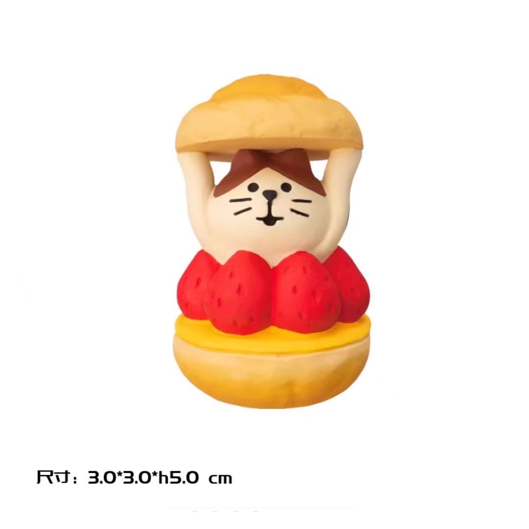 딸기 퍼프 고양이