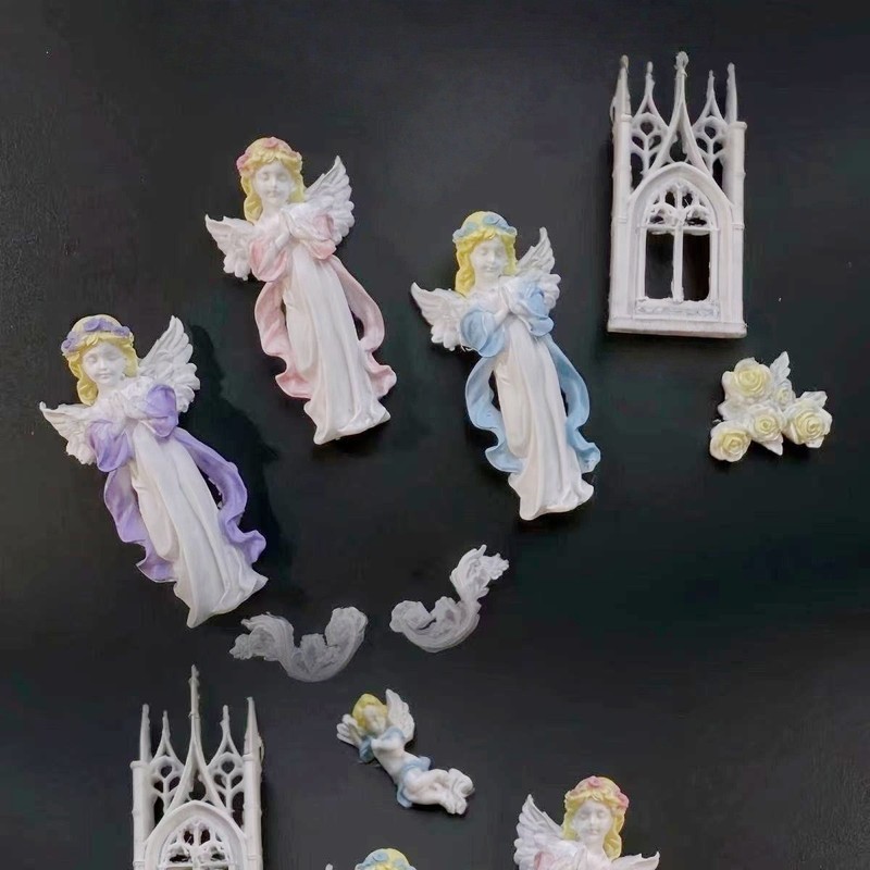 网红款法式爱神降临美甲模具3d立体硅胶模具diy美甲模具美甲店|undefined