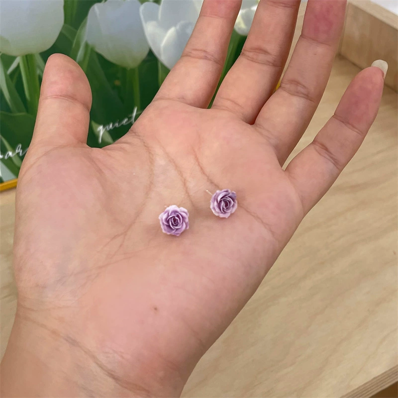 Модные милые серьги, фуксия, универсальные румяна для лица, содержат розу, цветочный, яркий, броский стиль, градиент