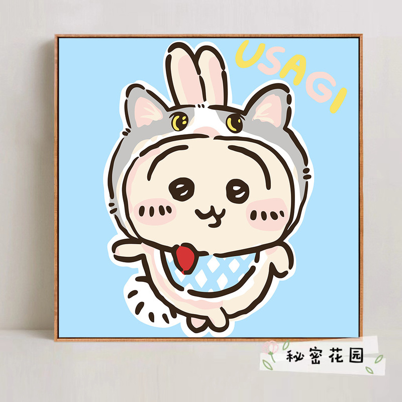 スポンジ・ボブ デジタル油絵 DIY 漫画アニメ 子供向け 手塗り装飾画 置物 環境に優しい|undefined