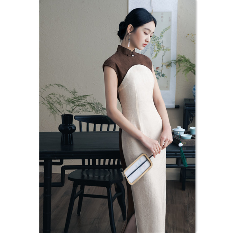 Long summer fashionable cheongsam sleevless