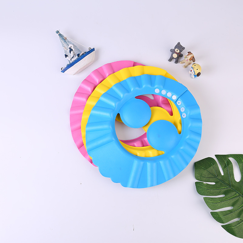 Wholesale Adjustable Kids Shower Cap with Ear Protection for Babies and Toddlers - Baby Shower Hat and Hair Wash Gadget