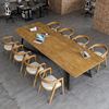 modern Simplicity solid wood Conference table Meeting Room rectangle Negotiate Tables and chairs Library Multiplayer solid wood desk