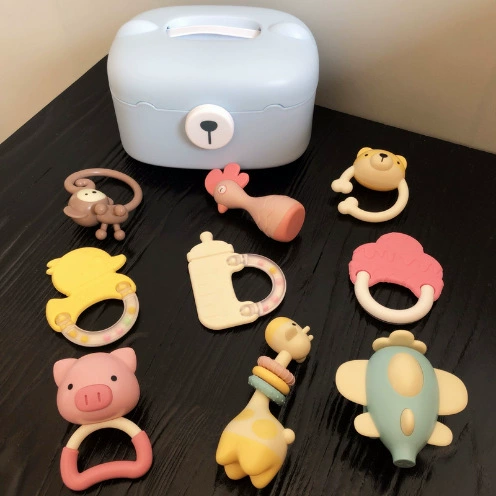 Children's grabber, beanbag, gift box, set for new born, toy, teether, South Korea
