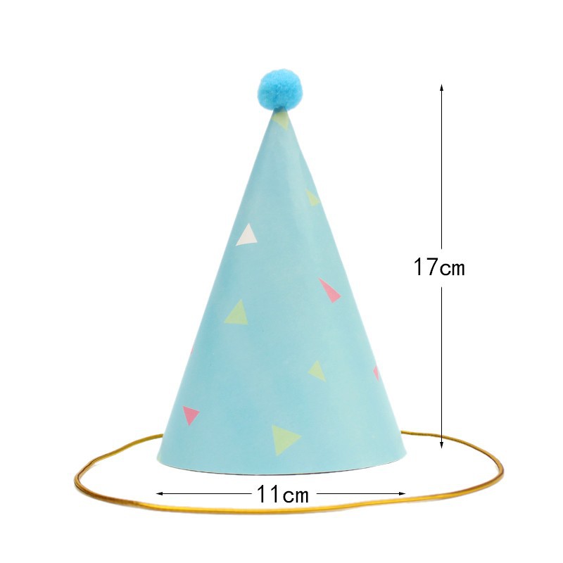 Sombreros de cumpleaños de embalaje independiente, sombreros de fiesta, sombreros de punta, sombreros de fiesta para bebés, sombreros de pastel