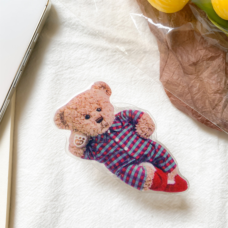 Support d'airbag pour téléphone portable avec coussin d'air paresseux adhésif extensible pour soutenir les ours en peluche, simple et de niche_voghion.com