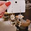 Demi-season fashionable earrings, long silver needle, 2021 years, silver 925 sample