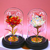 Spend eternity Glass cover Gold foil rose led Lamp manual diy Decoration Valentines Day gift Flower luminescence
