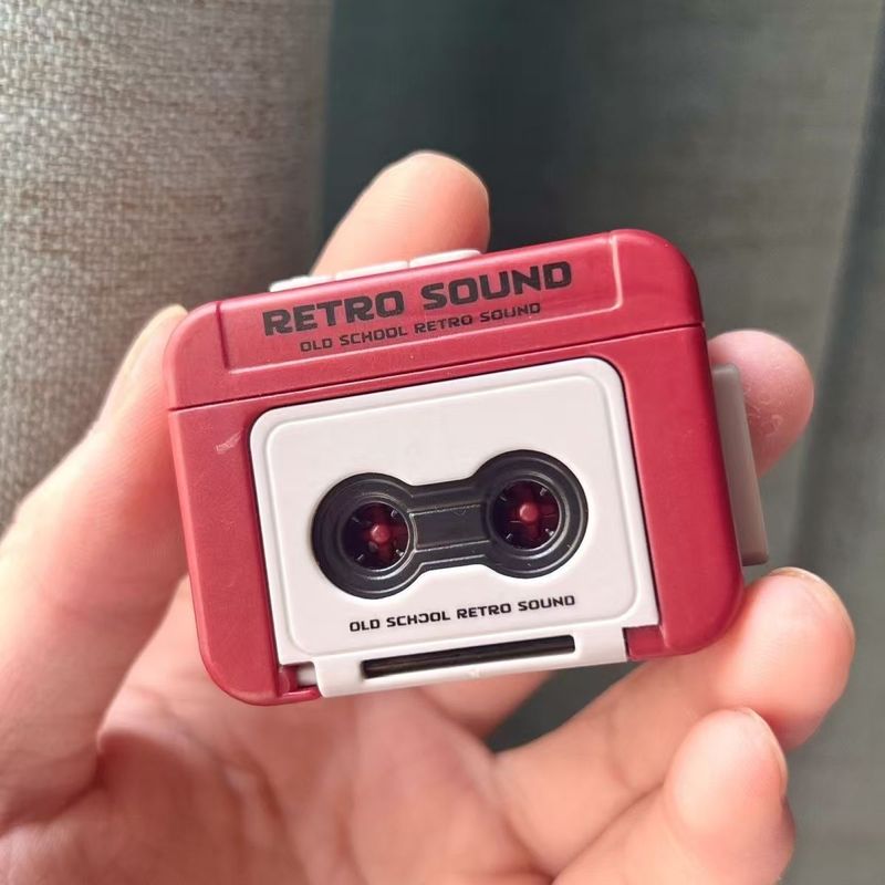クリエイティブレトロレコードレコーダーペンダント減圧オルゴール小さなおもちゃ女の子バッグキーホルダーペンダントおもちゃ|undefined
