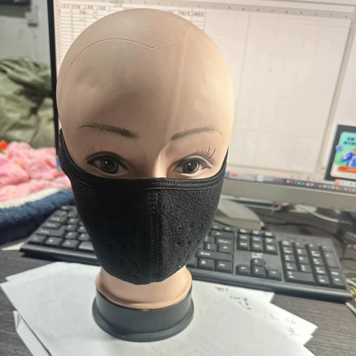 В наличии зимняя трехмерная флисовая маска теплые Холодостойкие наушники мужские и женские Трехмерная маска для верховой езды маска два-в-одном