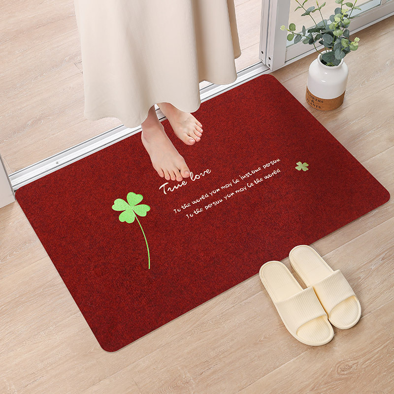 Entrance Door Floor Mat, Bathroom Shower Mat, Kitchen Water-Absorbent and Stain-Resistant Mat, Bedroom Living Room Crystal Velvet Carpet