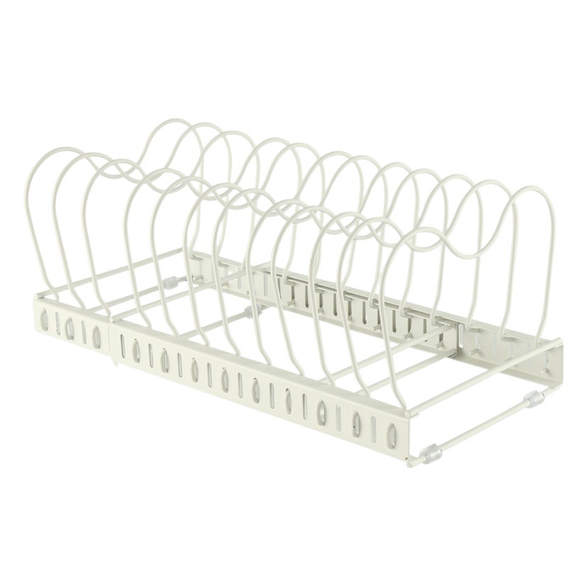 Tapa de la olla retráctil estante DE LA MESA estante de almacenamiento de cocina ajustable estante de plato de múltiples capas estante de almacenamiento retráctil hogar sin perforar