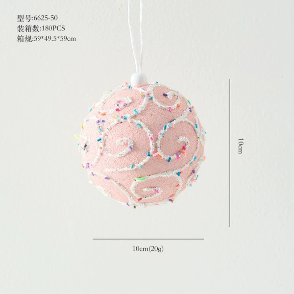 6625-50 (10cm pink Christmas ball)