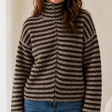 2026 Autumn Fashion Knitted Cardigan European and American Cross-Border Commuting Business Casual Style Zipper Long Sleeve Sweater Jacket 2026 Autumn Fashion Knitted Cardigan European and American Cross-Border Commuting Business Casual Style Zipper Long Sleeve Sweater Jacket
