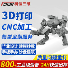 3d打印手板模型定制服务手办尼龙SLS硅胶翻模塑胶ABS金属CNC加工