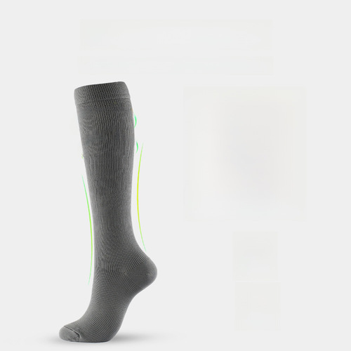 New Cross-border Imported Men and Women Long Compression Socks Calf Socks Striped Outdoor Sports Running Leg Compression Socks