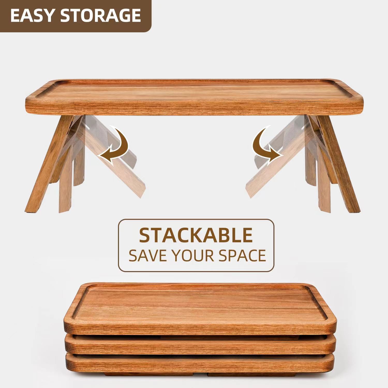 bandeja de madera de tres capas estante de almacenamiento escalonado estante de exhibición de platos de comida estante de postre creativo de tapas bandeja de madera