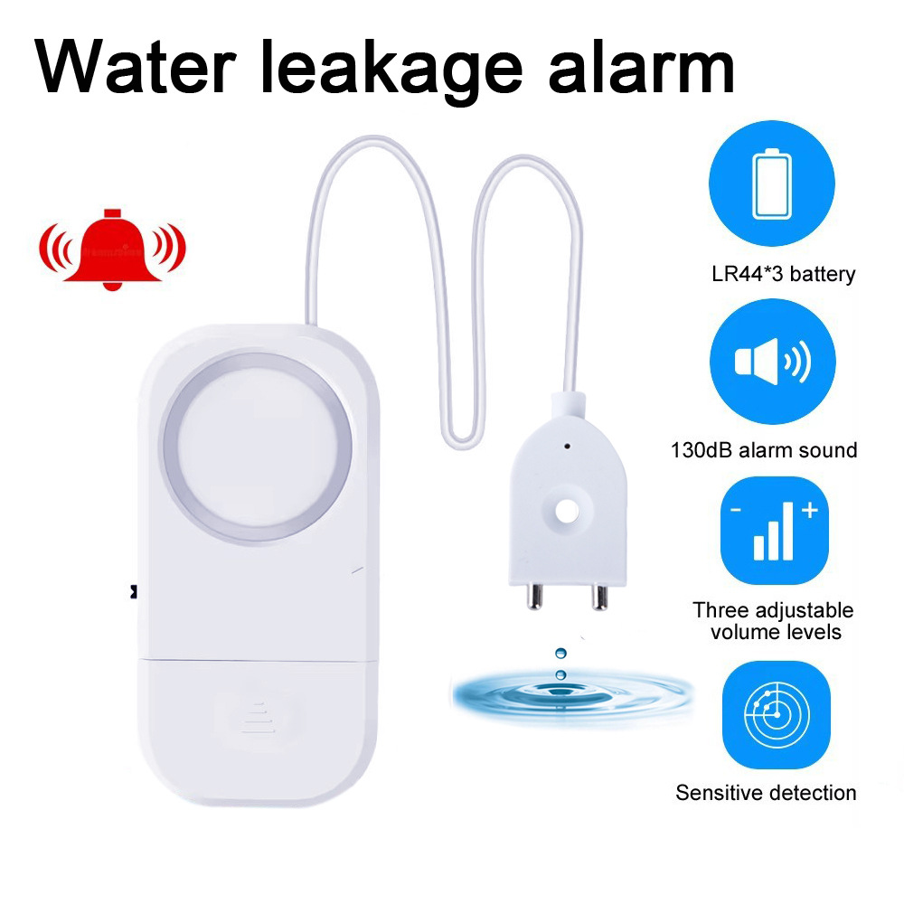 Water Leakage Alarm, Household Overflow, Dripping, and Flood Detector, Water Level Alarm with Adjustable Volume