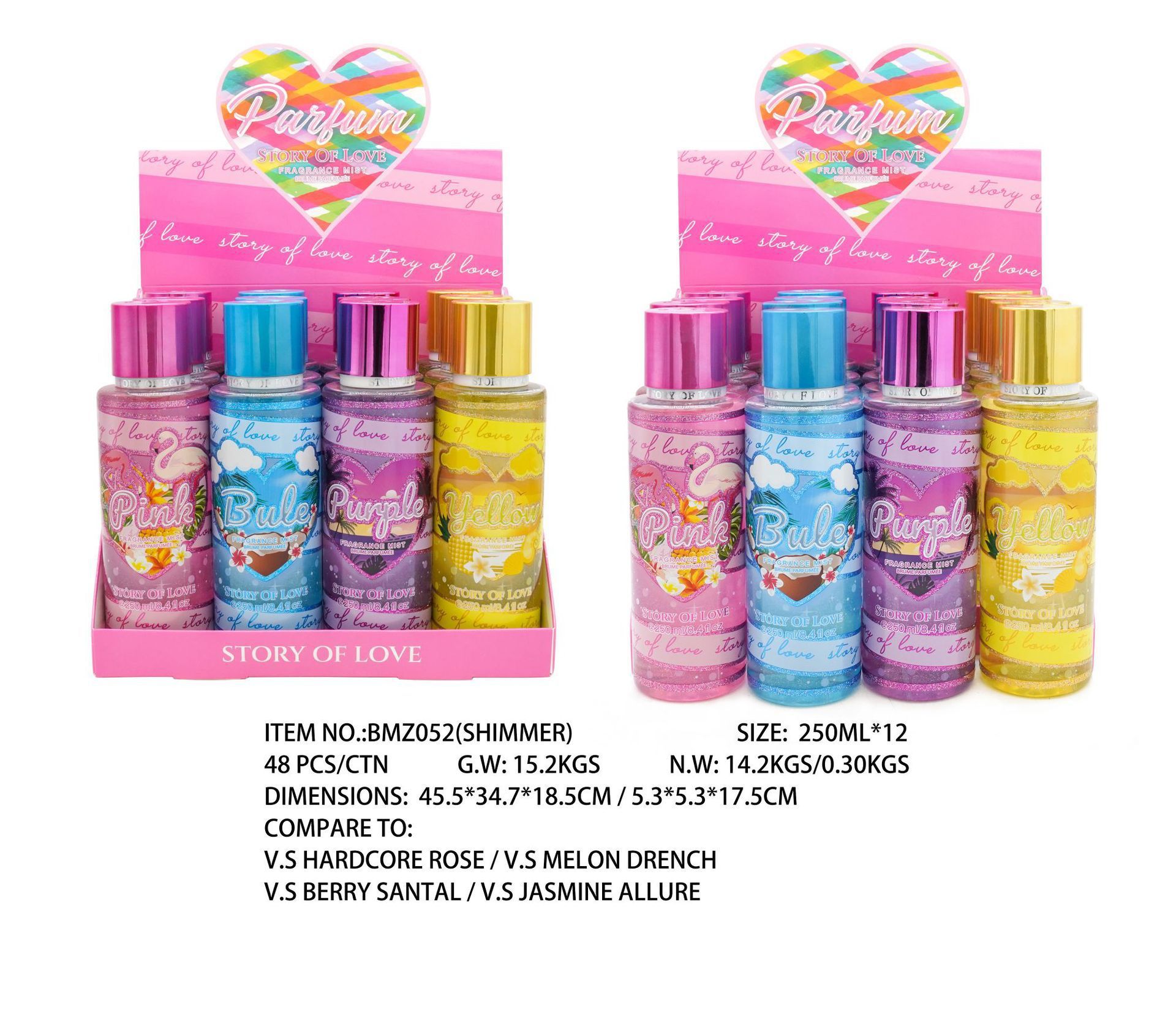 Perfume para mujeres 250ml spray corporal comercio exterior sudeste asiático sudamericano fragrancia para hombres estand paquete de muestra especial image 55