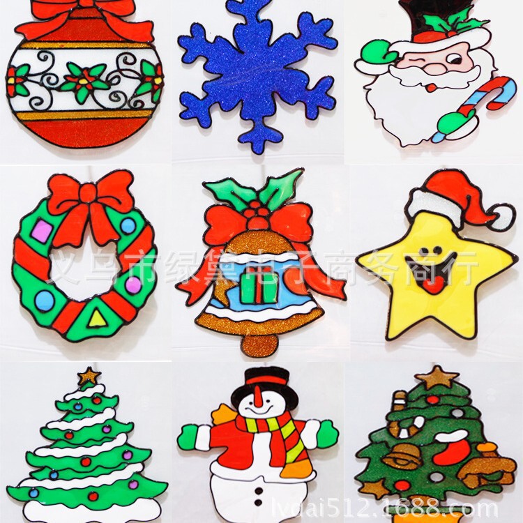 Small Christmas window stickers Christmas, hotel window, home door and window decorations double-sided Christmas gifts Small Christmas window stickers Christmas, hotel window, home door and window decorations double-sided Christmas gifts