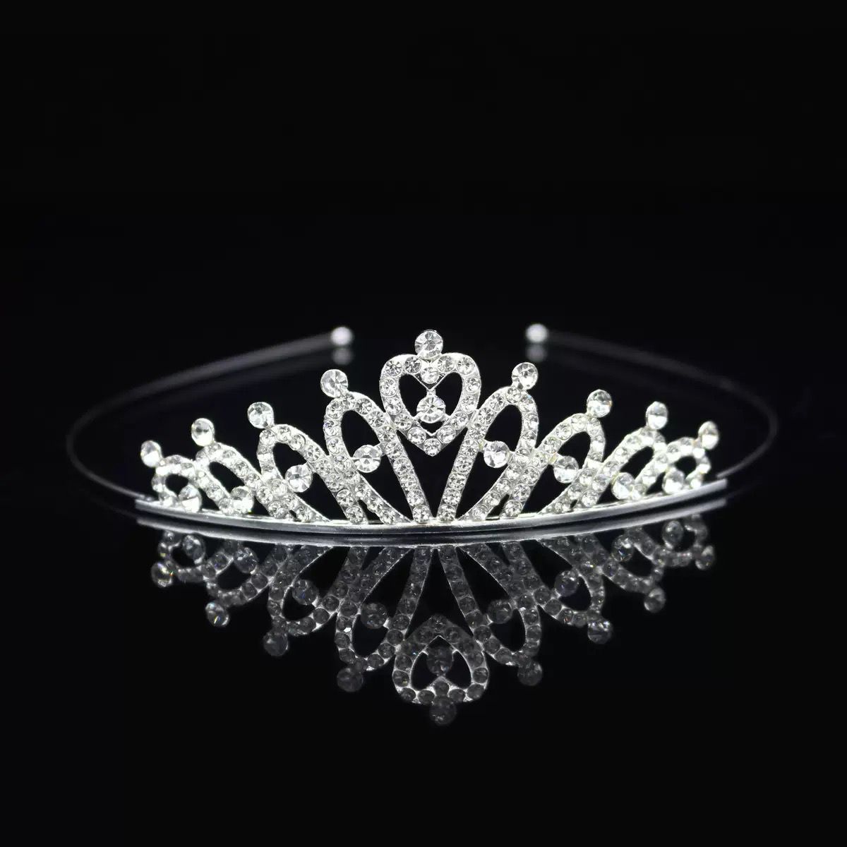 Princesa de moda coreana simple corona de cumpleaños coronas de cabello bandas de alea diamante para niños coronas pequeñas