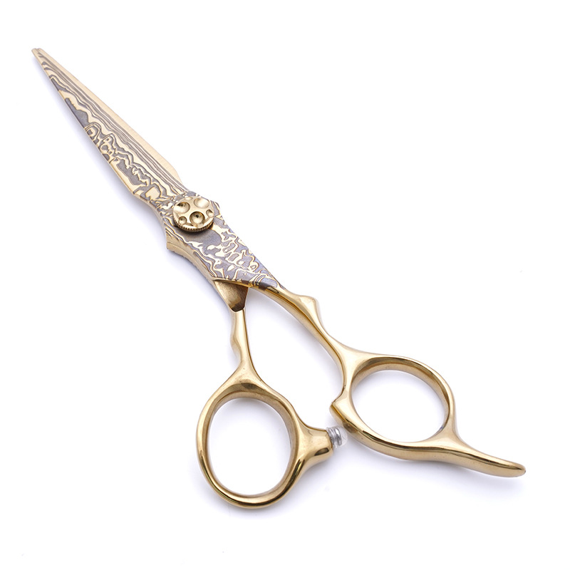 Tijeras de peluquería profesionales de acero inoxidable, tijeras de dientes para adelgazar y tijeras planas para flequillo, venta directa de fábrica al por mayor