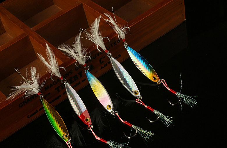 Metal Jigging Spoon Lure Vertical Jigs Bass Trout Fresh Water Fishing Lure