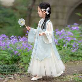 女童汉服2026新款新中式国风古风半身裙春夏季薄款儿童古装公主裙
