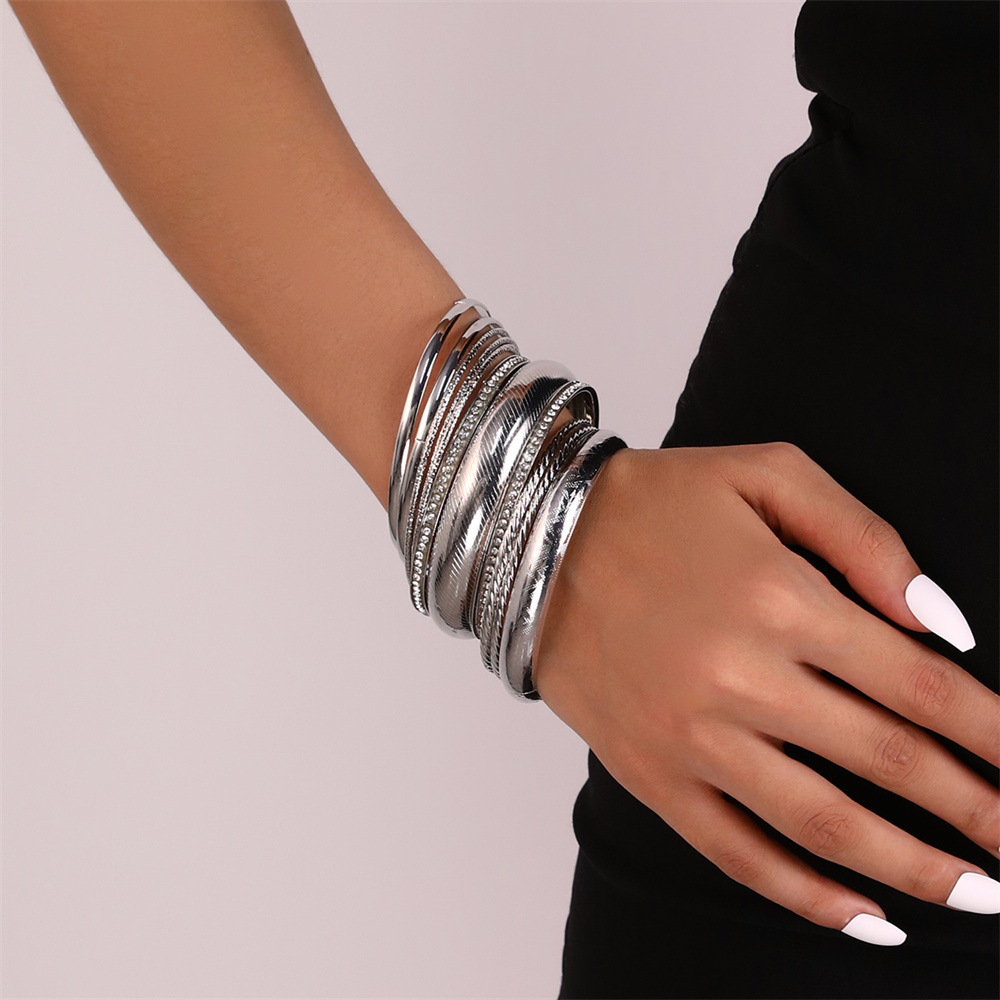 Bohemský set náramkov pre ženy geometrické šperky štýlové_voghion.com