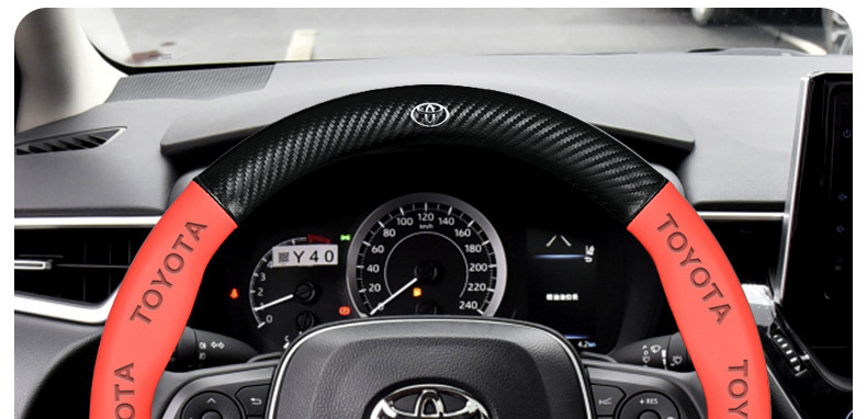 Suitable for Toyota Steering Wheel Cover Corolla Ralink Camry Asia Dragon Rav4 Highlander Leather Handle Cover Anti-Slip