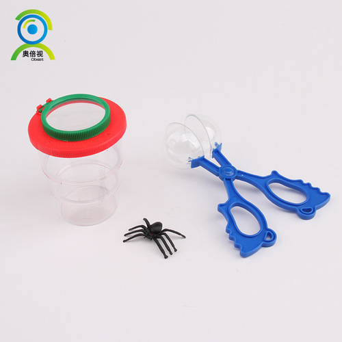 Factory Direct Children's Bug Catcher Outdoor Teaching Aids Butterfly Spider Insect Trap Tongs Scissors