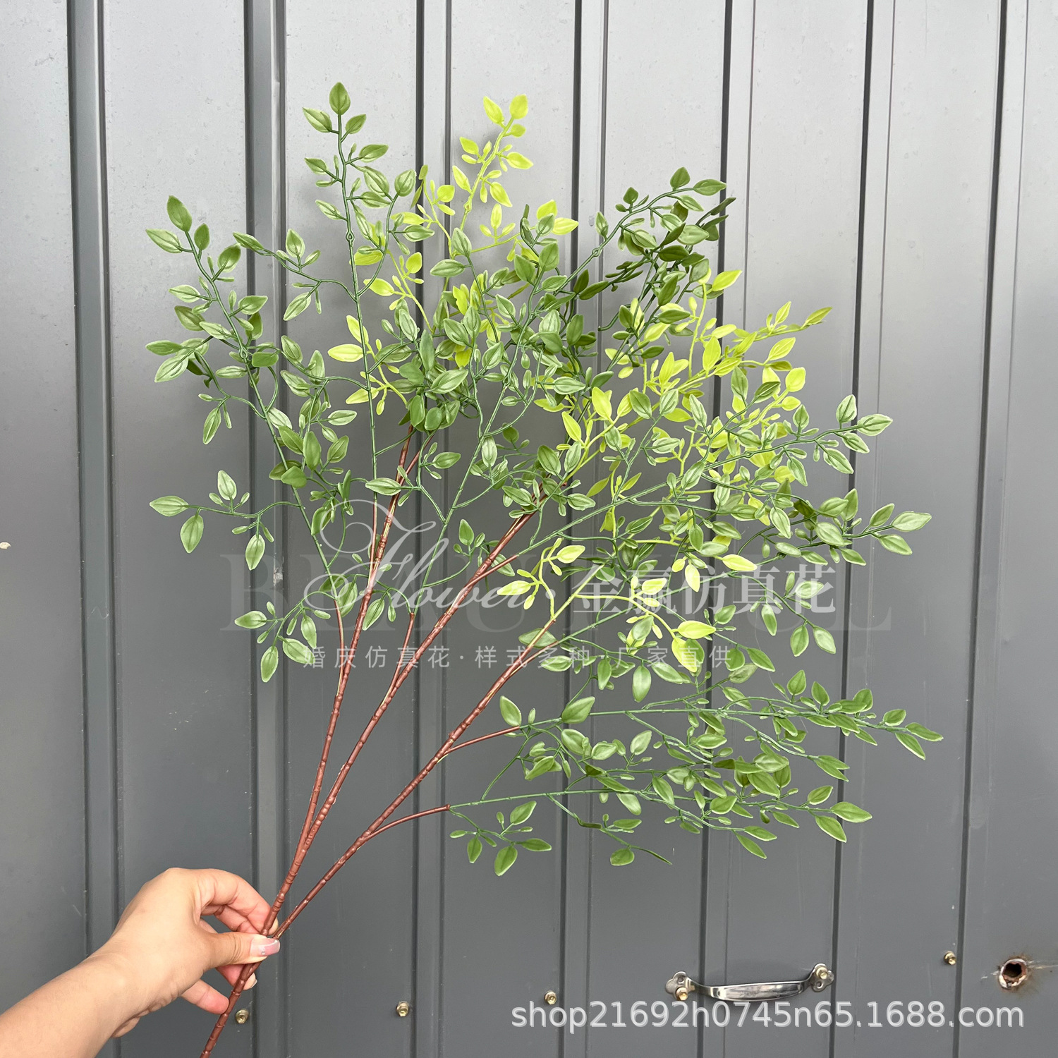 Boda Mori Simulación de flores y plantas verdes Pico de bambú Hierba Simulación de plantas verdes de invierno espárragos Plantas de simulación Escenografía de plantas verdes falsas