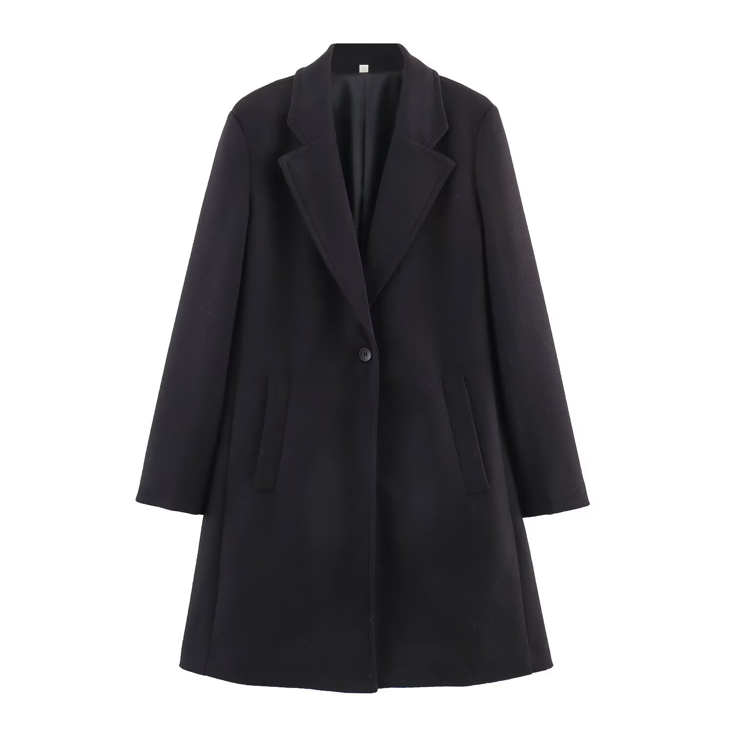 Women's clothing 2023 autumn and winter new item multi-color lapel mid long woolen coat jacket_voghion.com